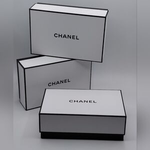 3 CHANEL Black White Gift Box